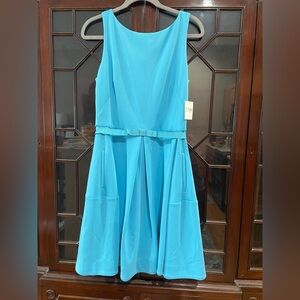 Elegant Blue Midi Dress by J. Taylor Med Heavy Weight